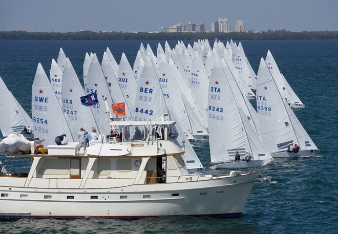 Star class starting their final race for the BACARDI Cup - Miami Sailing Week - Bacardi Cup © Franco Pace